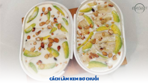 cách làm kem bơ chuối